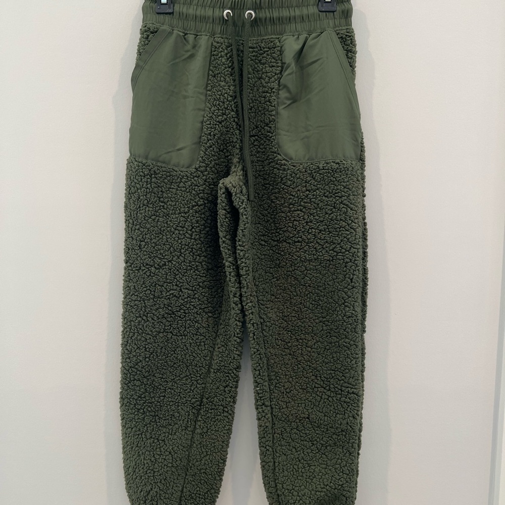 Green Sherpa joggers